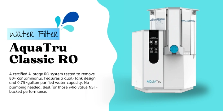 AquaTru Classic RO system setup on countertop